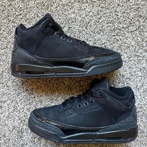 Nike Air Jordan 3 Retro Black Cat Size 4.5 Youth (Size 6 Women's) - Picture 1 of 7